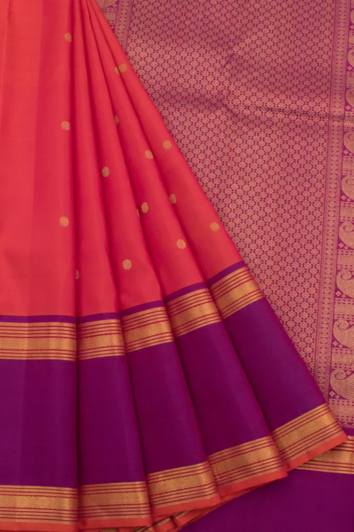 Pink Kanjivaram Jacquard Silk Saree